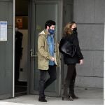 El hijo de Luis Bárcenas y líder del grupo musical Taburete, Guillermo Bárcenas tras comparecer ante el juez del caso Kitchen tras haber pedido personarse en la causa como perjudicado