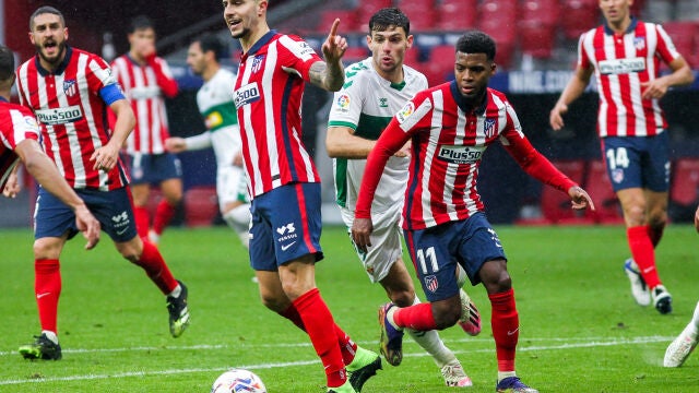 Mario Hermoso con el Atlético de Madrid.