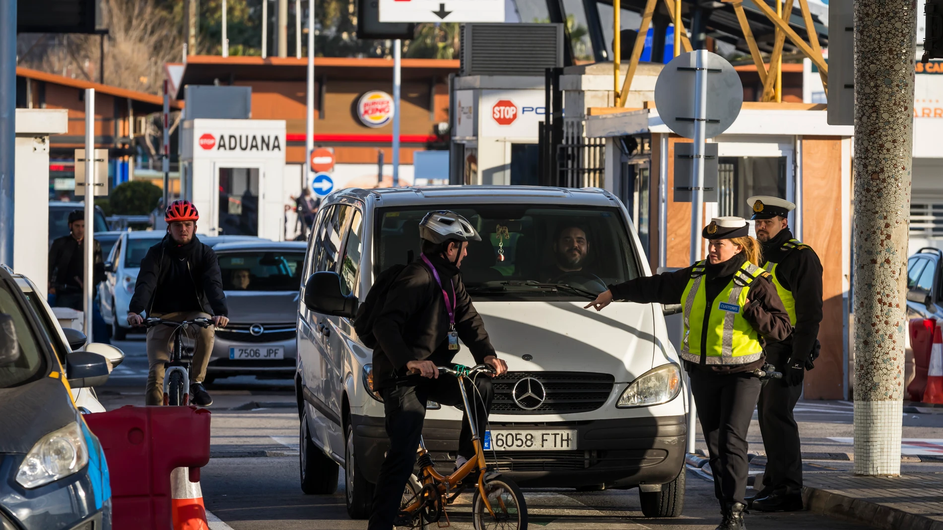 Controles en la frontera de Gibraltar