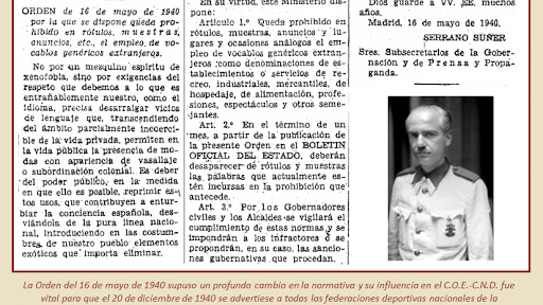 Decreto de Serrano Suñer