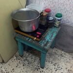 La comida que cocina la familia de Ahmad en su casa en el norte del Líbano en una imagen tomada el 18 de diciembre de 2020