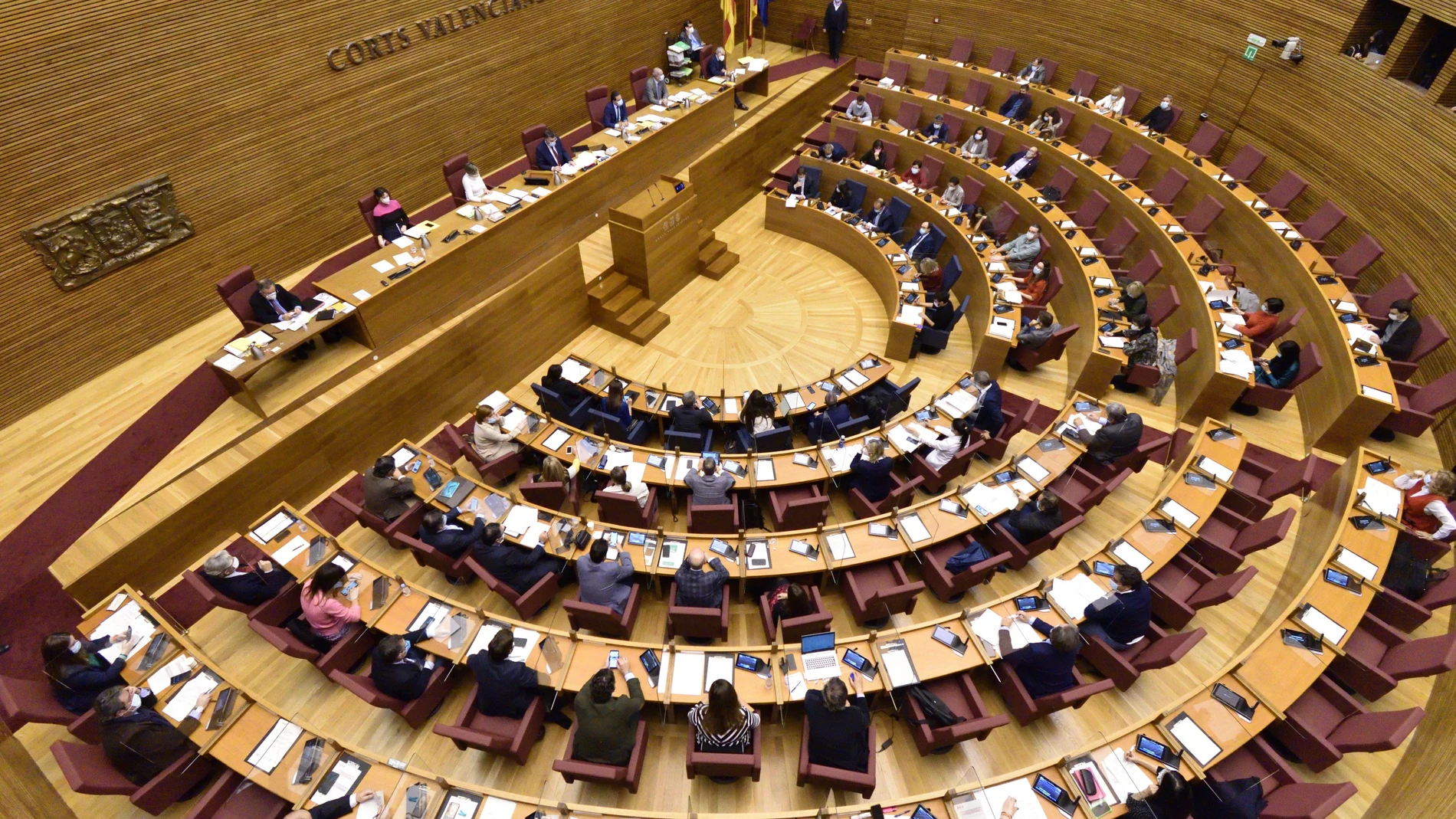 Imagen del pleno de Les Corts Valencianes