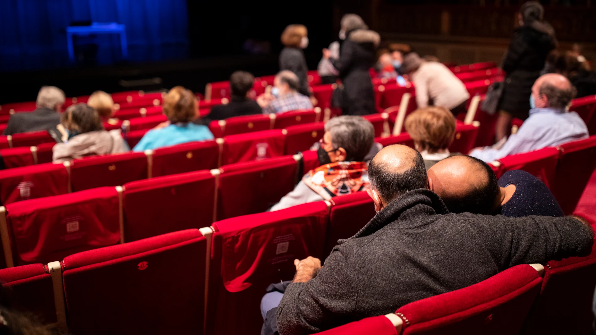Patio de butacas del Teatro María Guerrero (Madrid), mermado por la pandemia