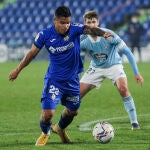 Cucho Hernández con el Getafe.