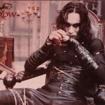 Brandon Lee, en la película The Crow