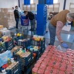 Reparto de alimentos de Servicios Sociales