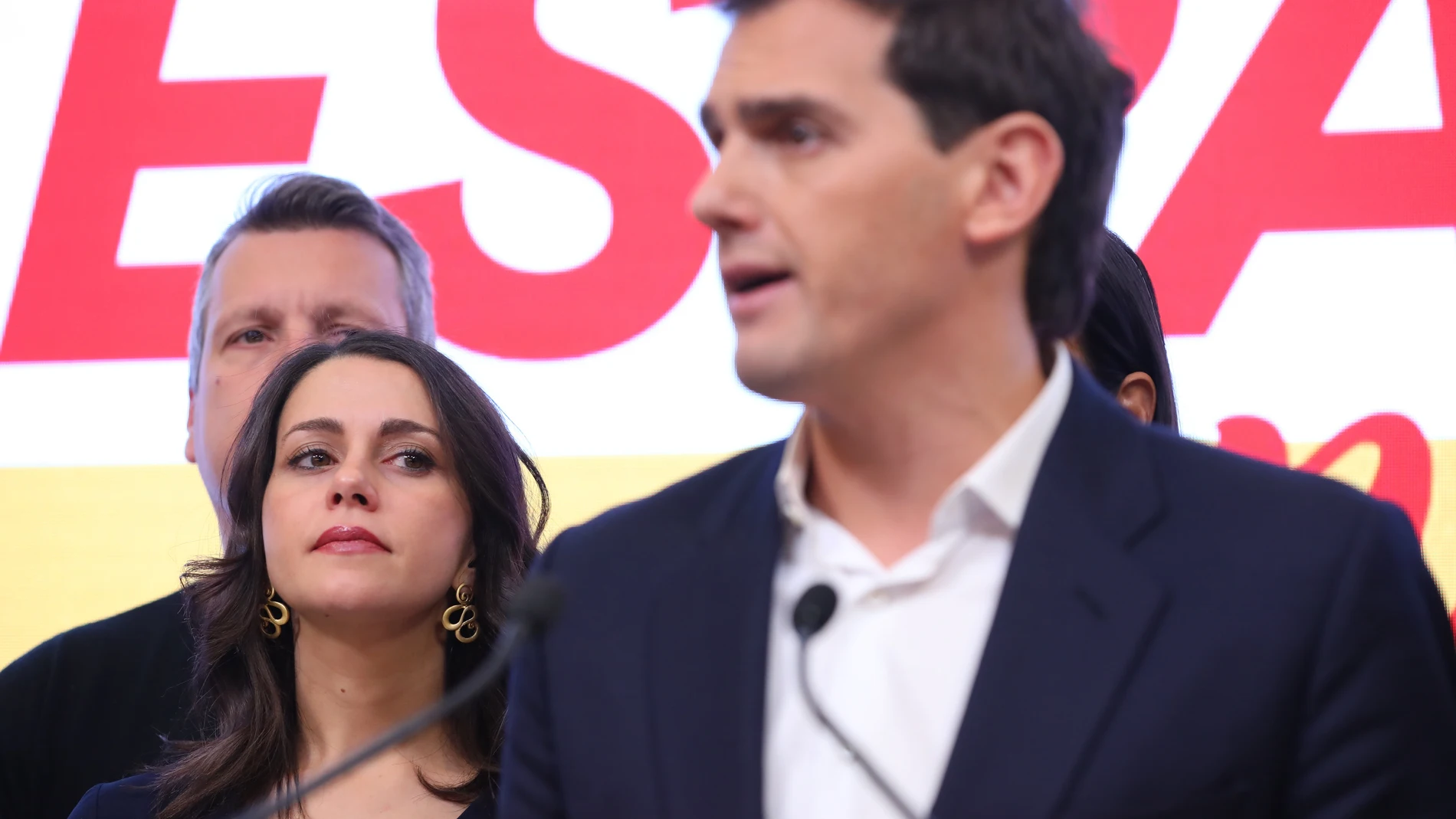 La líder de Cs, Ines Arrimadas junto al que fuera presidente del partido Albert Rivera