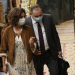 María Jesús Montero y José Luis Ábalos, en una sesión de control en el Congreso de los Diputados