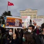 Protesta estudiantil en la Universidad de Bogazici, en Estambul