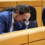 Pablo Iglesias en una sesión de control del senado del año pasado