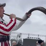 David Wood, durante los disturbios en el Capitolio