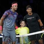 Juan Martín del Potro y Rafa Nadal antes de su duelo en el US Open de 2017