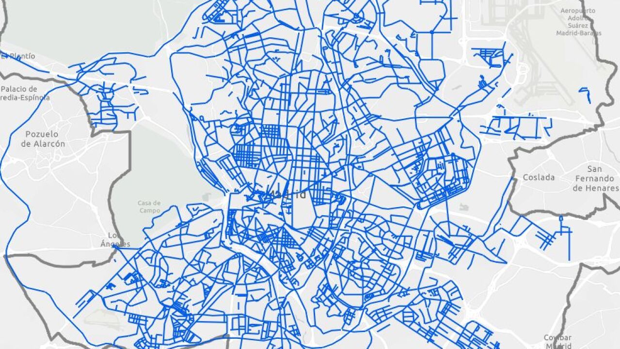 Consulte en tiempo real las calles de Madrid que ya están libres de nieve