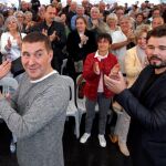 El lider de la izquierda abertzale Arnaldo Otegi (i) y el portavoz de ERC en el Congreso, Gabriel Rufián (d)