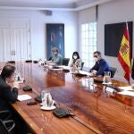 El presidente Pedro Sánchez, preside el comité de seguimiento del coronavirus