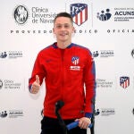 Borja Garcés con el Atlético de Madrid.