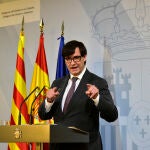 El ministro de Sanidad, Salvador Illa, durante una comparecencia