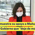 Ayuso muestra su apoyo a Mañueco y pide al Gobierno que ”deje de molestar”