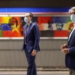 El vicepresidente de la Comunidad de Madrid, Ignacio Aguado y el consejero de Transportes, Ángel Garrido