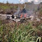 Estado en el que quedó la avioneta en la que viajaban los miembros del Palmas.