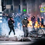 Batalla campal en Eindhoven en Países Bajos contra las restricciones para frenar el coronavirus el pasado 24 de enero