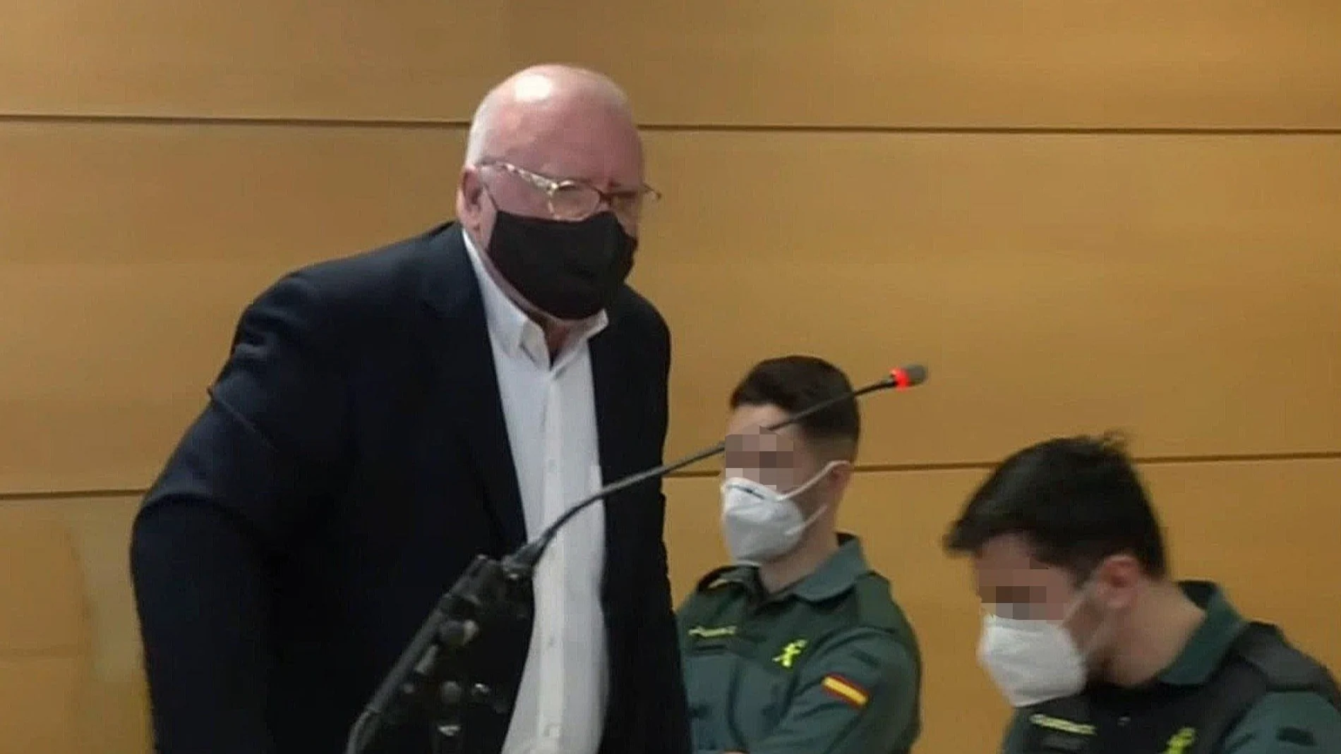 Captura de video de la señal institucional del TSJ, durante la declaración del excomisario José Villarejo