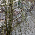 El río Eresma a su paso por la Casa de la Moneda de Segovia