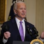 Joe Biden, presidente de Estados Unidos, en una declaración institucional en La Casa Blanca