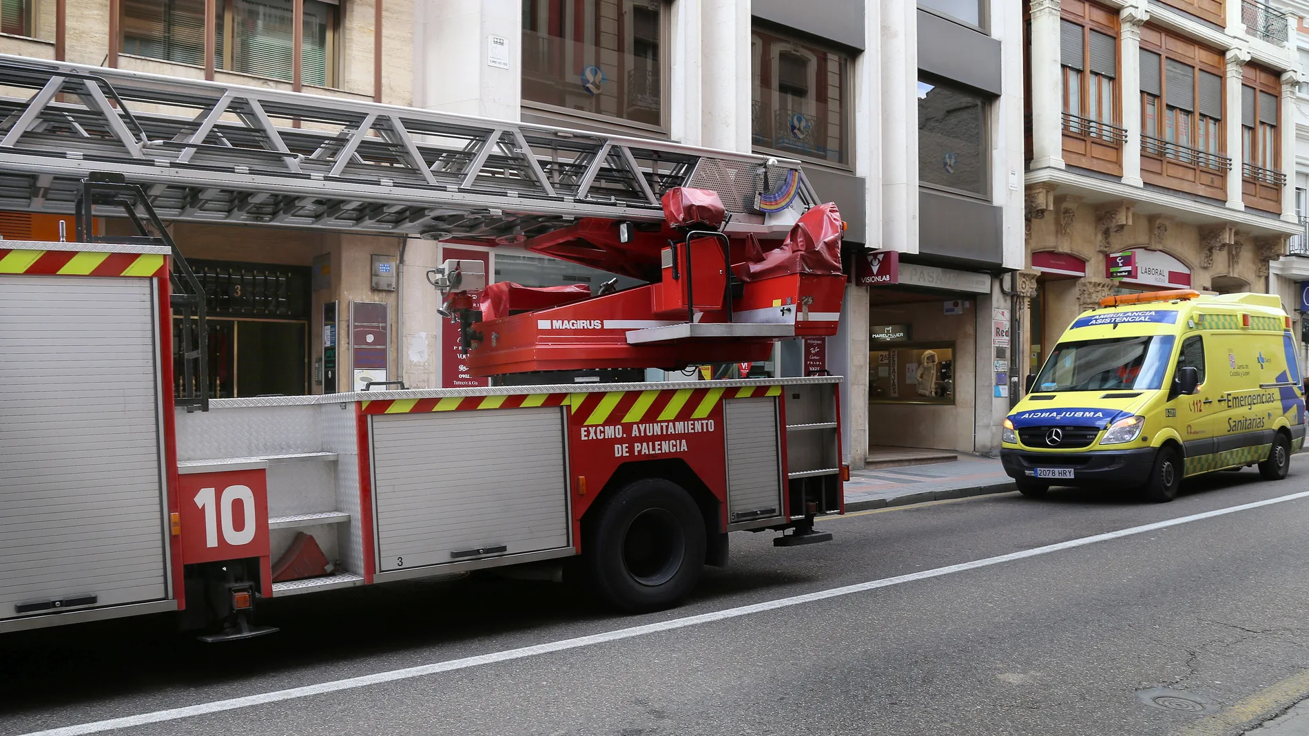 Equipo de bomberos de Palencia