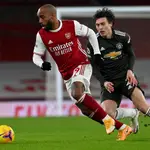 Alexandre Lacazette con el Arsenal.