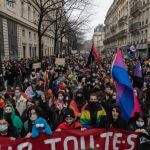 Manifestación en Francia en apoyo al colectivo LGTBI