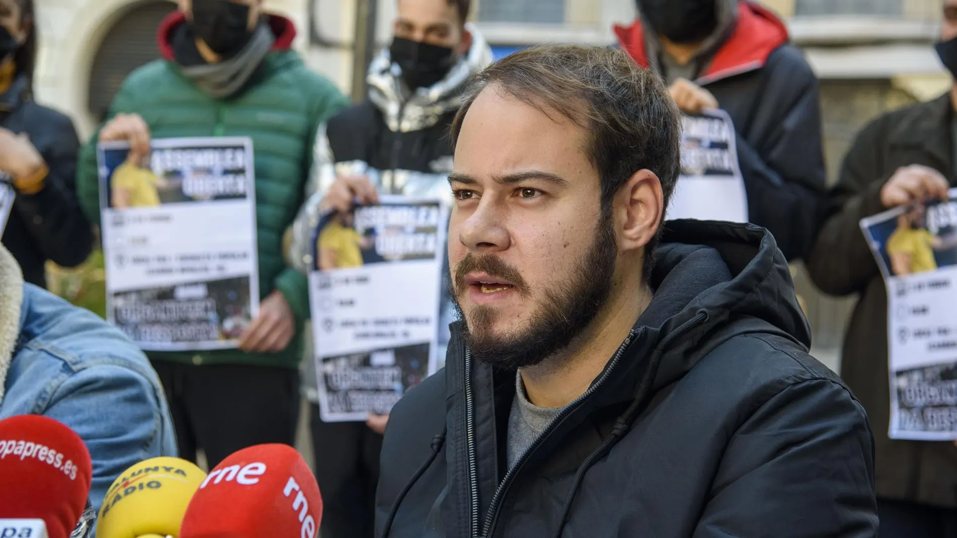 Pablo Hásel, en rueda de Prensa