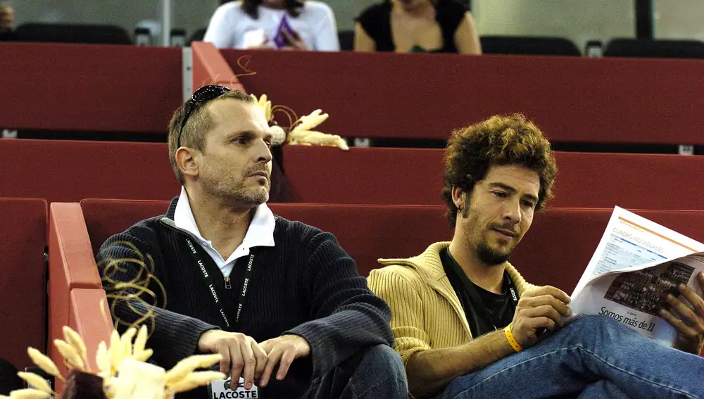 EL CANTANTE MIGUEL BOSE Y NACHO PALAU DURANTE EL MASTER SERIES MADRID 2004JP / RN / SC / ©KORPA24/10/04MADRID