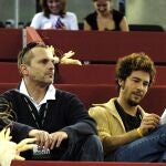 EL CANTANTE MIGUEL BOSE Y NACHO PALAU DURANTE EL MASTER SERIES MADRID 2004JP / RN / SC / ©KORPA24/10/04MADRID