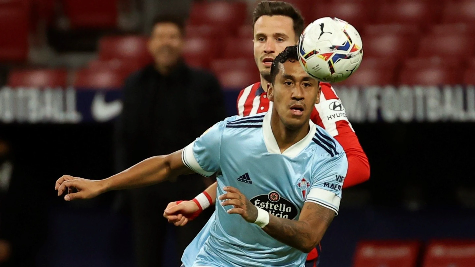 Renato Tapia con el Celta de Vigo frente al Atlético de Madrid.
