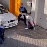 Imagen de una actuación policial en Arrecife, el pasado día ocho, que generó polémica en las redes