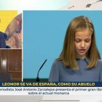 Rótulo con el que La 1 de RTVE ha dado la noticia del futuro académico de la Princesa Leonor