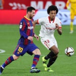 Jules Koundé con el Sevilla.