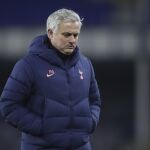 José Mourinho, en el último partido de Copa contra el Everton