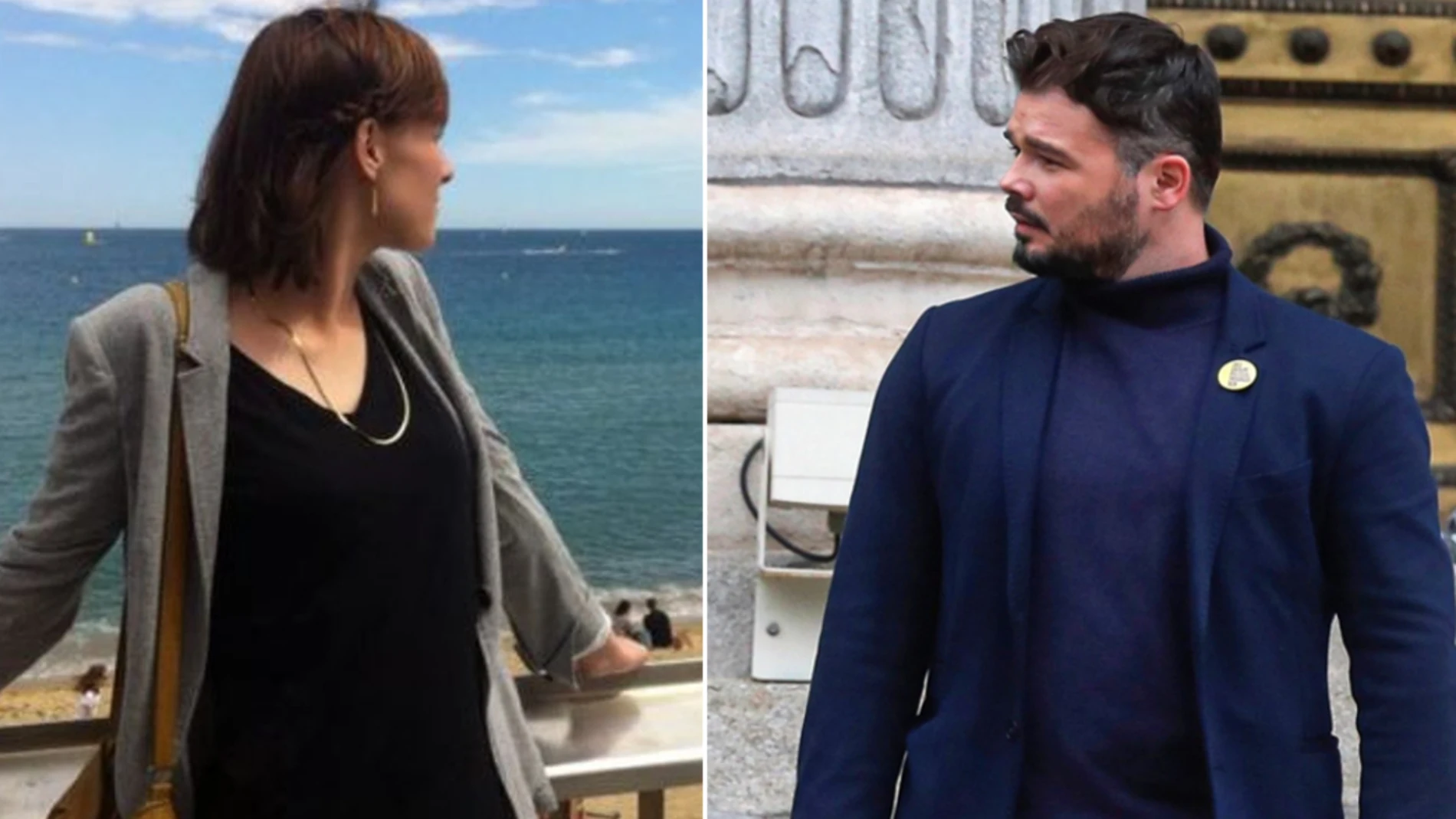 Marta Pagola y Gabriel Rufián.