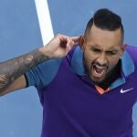 Nick Kyrgios, en su partido contra Thiem