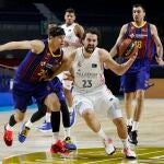 Llull y Kuric, en el último Real Madrid-Barcelona