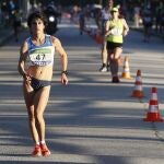 La corredora María Pérez García, durante el Campeonato de España de Marcha en Ruta