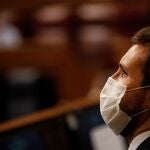 El líder popular, Pablo Casado, asiste a una nueva sesión de control celebrada este miércoles en el Congreso de los Diputados