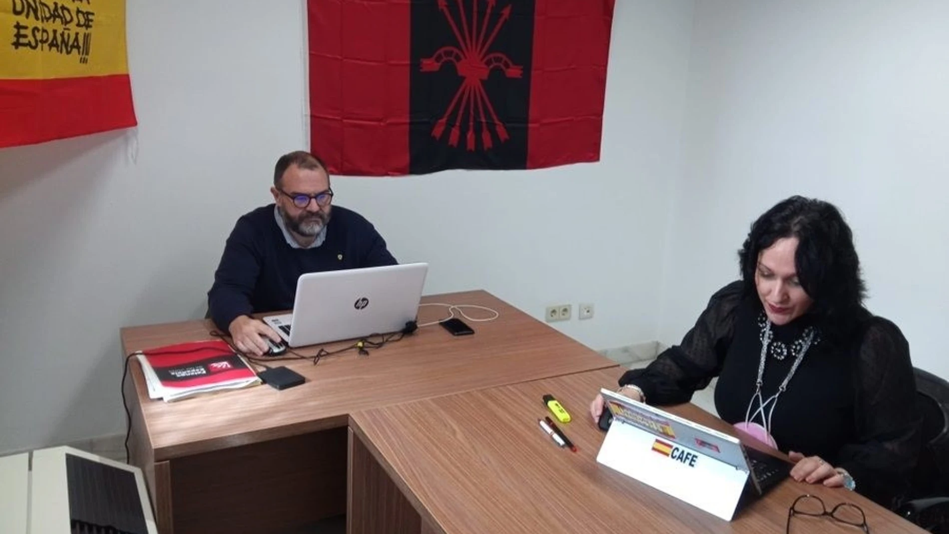 Imagen del espacio cedido por el Parlamento a la diputada no adscrita Luz Belinda Rodríguez, publicada en su cuenta de Twitter