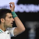 Djokovic, durante la final ante Medvedev