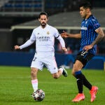 Isco con el Real Madrid frente al Atalanta.