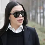 Emma Coronel Aispuro, la mujer de "El Chapo" Guzman a su llegada al tribunal de Nueva York. No se perdió ninguno de los días del juicio de su marido