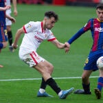 Munir El Haddadi con el Sevilla.