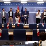 Intervención de todos los socios del Gobierno el pasado mes de julio en contra del presunto espionaje al president del Parlament, Roger Torrent
